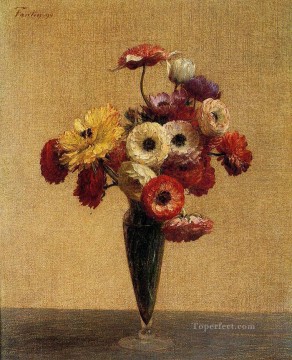 Anemones and Buttercups flower painter Henri Fantin Latour Oil Paintings